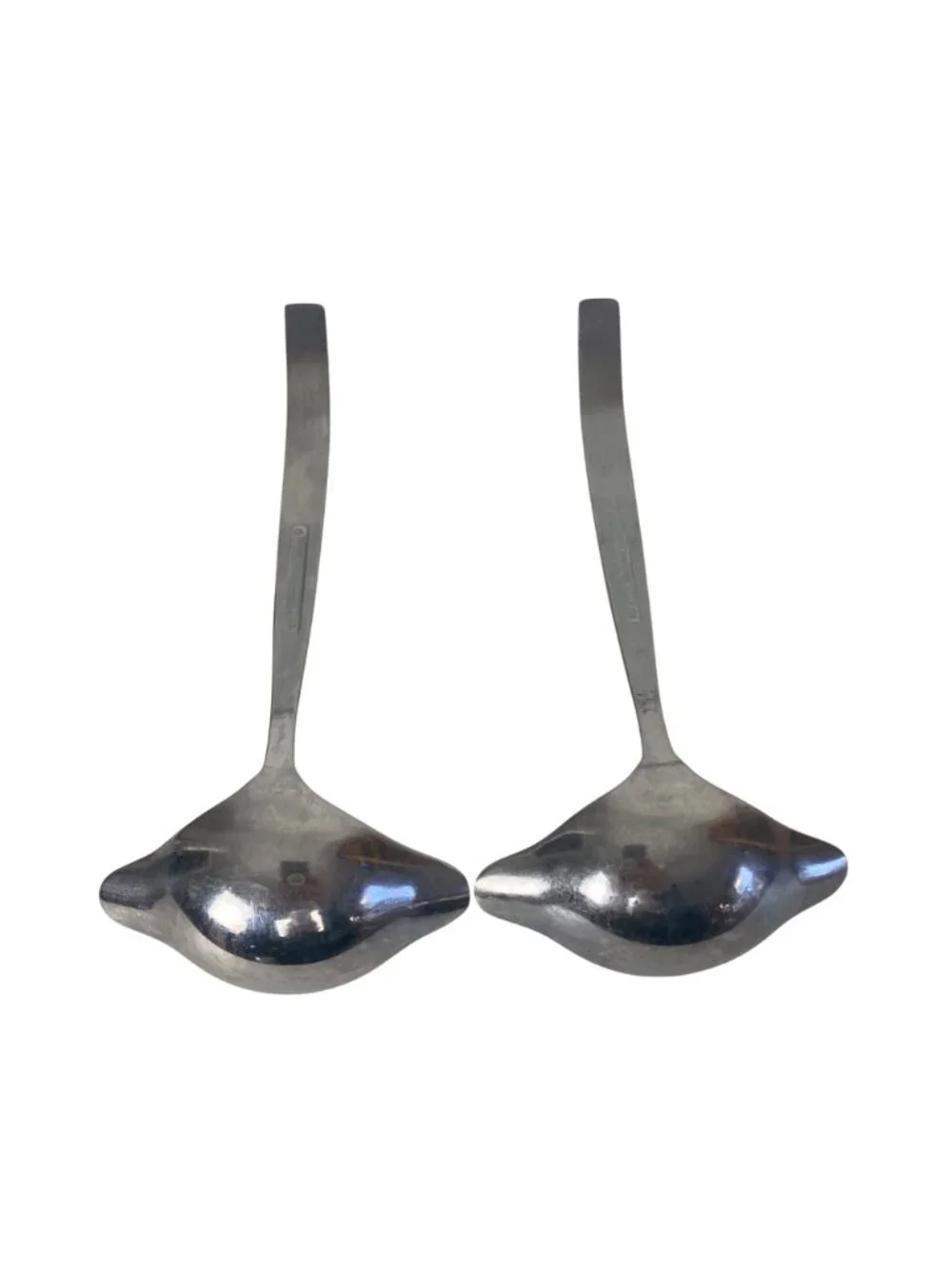 2 Vintage Dormel by Stanley Roberts Stainless Steel Gravy Ladles Sauce Spoons